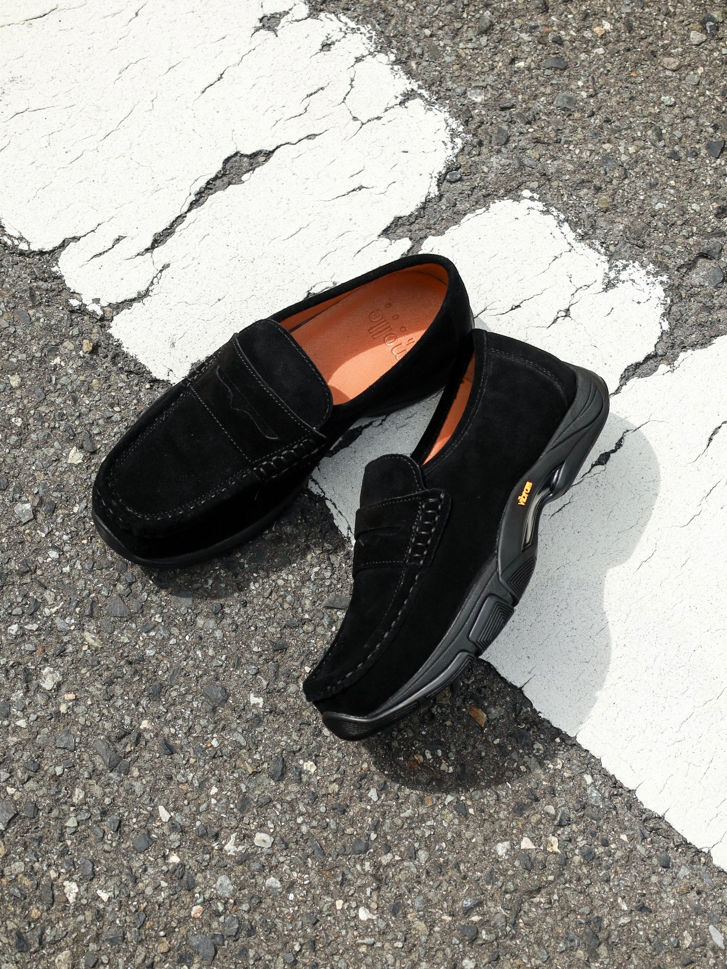 HYBRID LOAFERS / Black suede