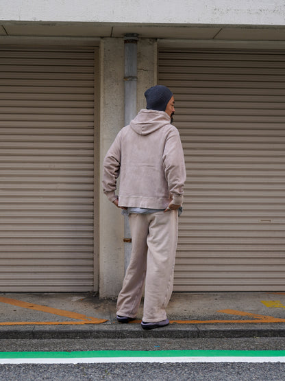 PIGMENT DYED TUCK WIDE SWEAT PANTS / Beige