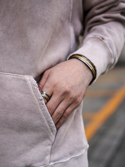 PIGMENT DYED SIDE LIB SWEAT PARKA / Beige