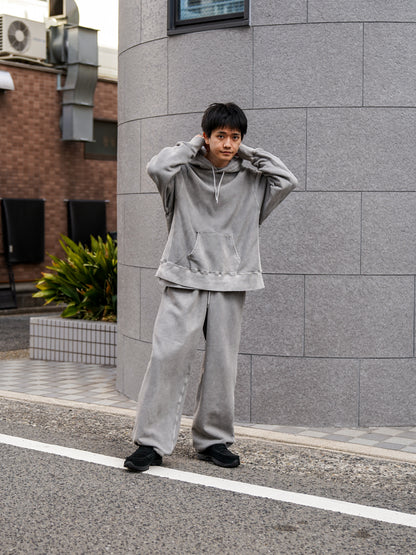 PIGMENT DYED SIDE LIB SWEAT PARKA / Gray