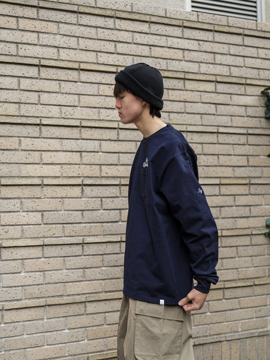 "EXPEDITIONS" 14oz H/W L/S TEE / Dark Navy
