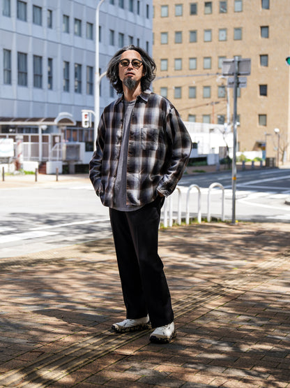 CENTER PRESS L POCKET SLACKS / Black
