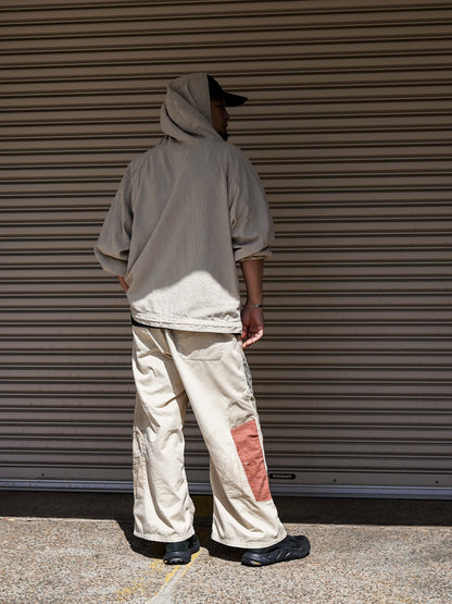 REMAKED MIX PANEL WIDE EASY PANTS / Beige