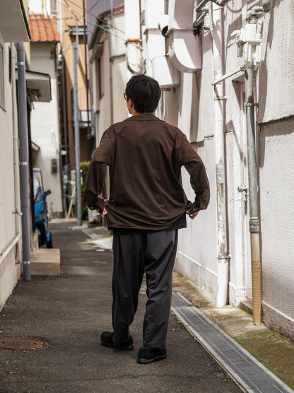 MESH SKIPPER SHIRTS / Brown