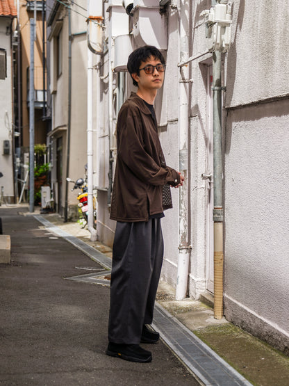 MESH SKIPPER SHIRTS / Brown
