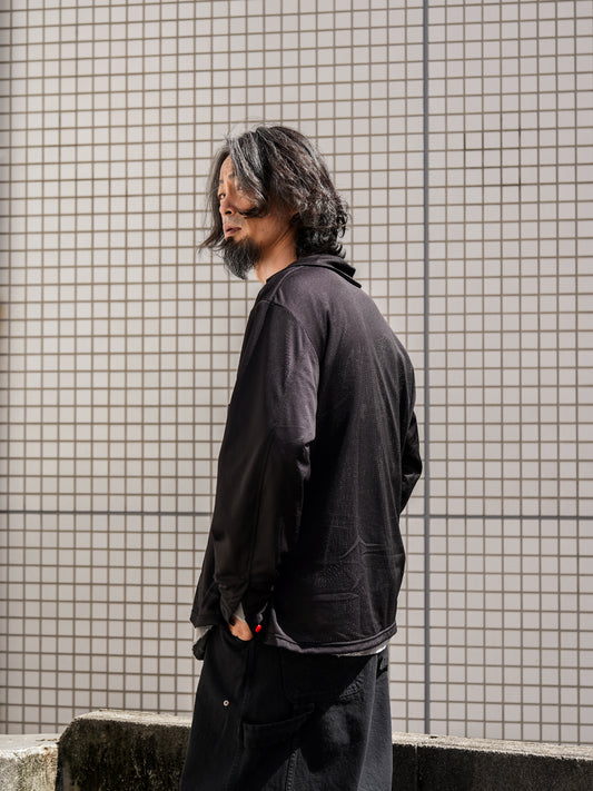 MESH SKIPPER SHIRTS / Black