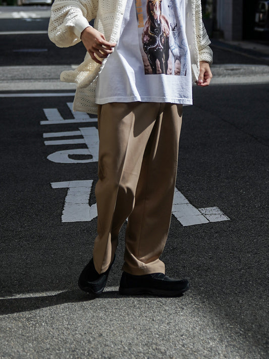 CENTER PRESS L POCKET SLACKS / Beige