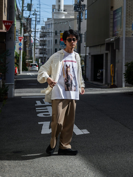 CENTER PRESS L POCKET SLACKS / Beige