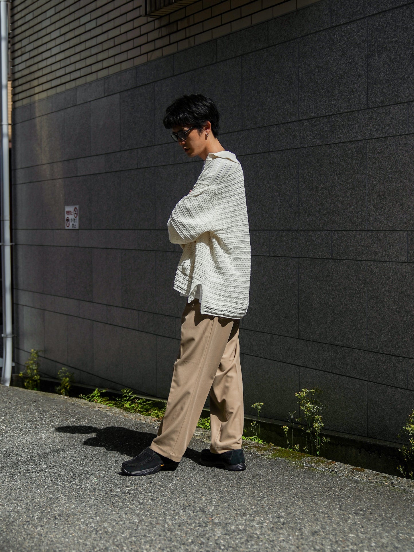 CENTER PRESS L POCKET SLACKS / Beige