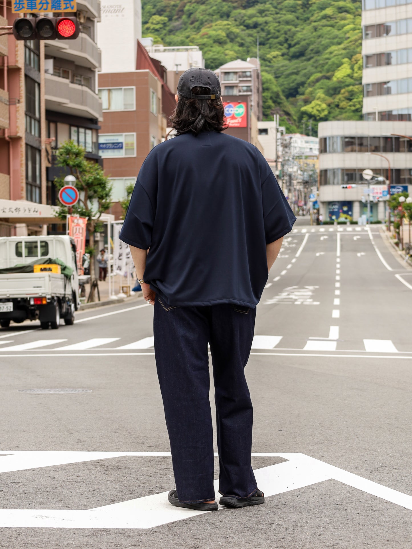 LOGO SUPER BIG TECH SS TEE / Navy