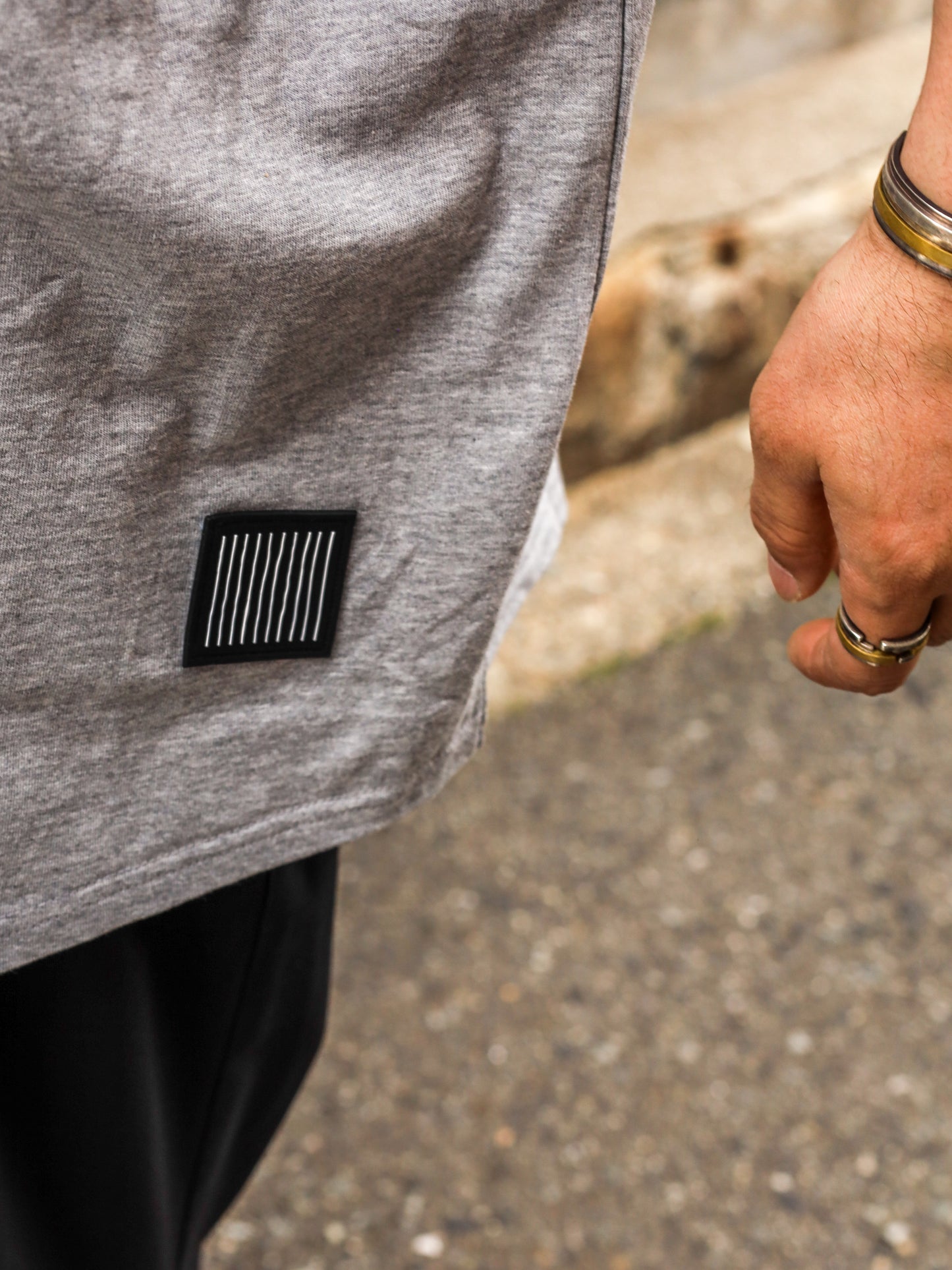 SUPER BIG ROUND SS TEE / Grey M