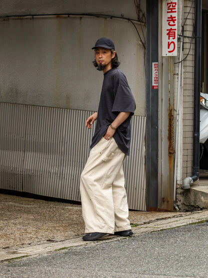 SUPER BIG SIDE STRIPE TECH SS TEE / Chacoal