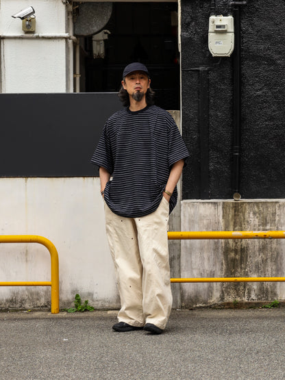 SUPER BIG SIDE STRIPE TECH SS TEE / Black