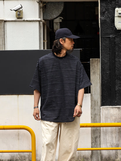 SUPER BIG SIDE STRIPE TECH SS TEE / Black