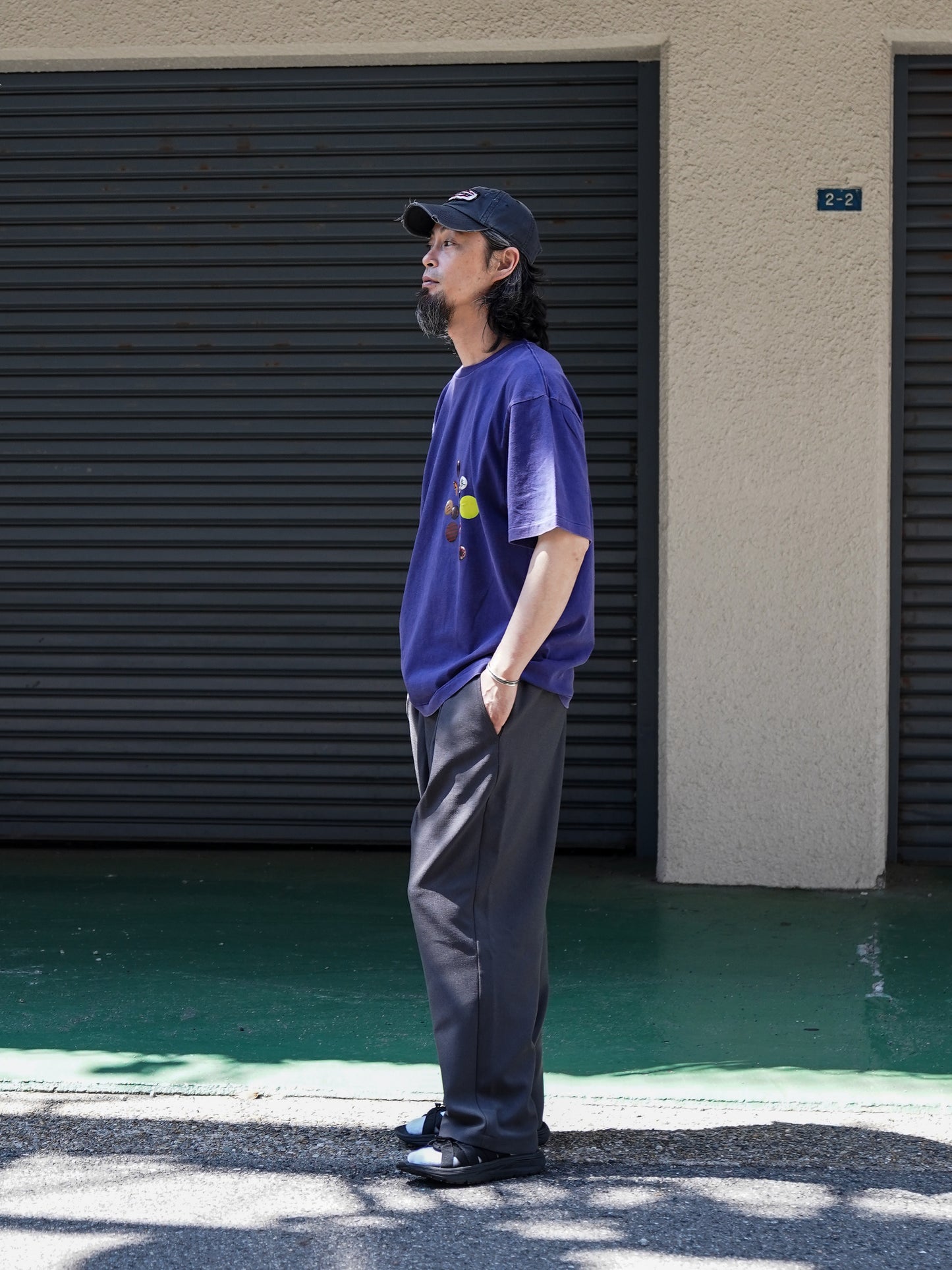 DUMMEAL BADGE SMOKY TEE / Smoky Purple