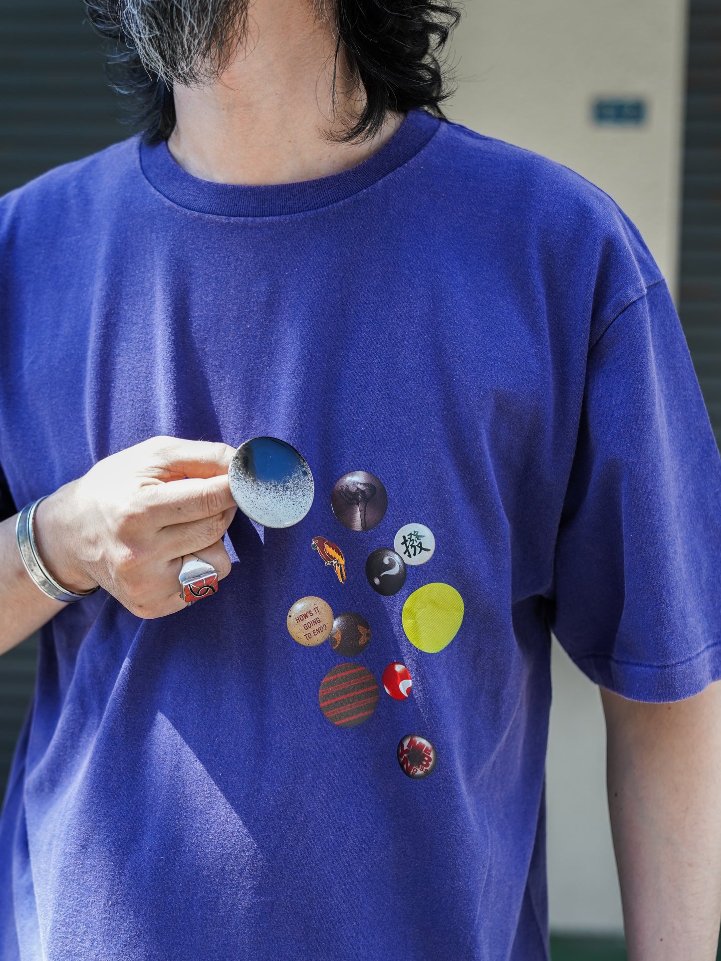 DUMMEAL BADGE SMOKY TEE / Smoky Purple
