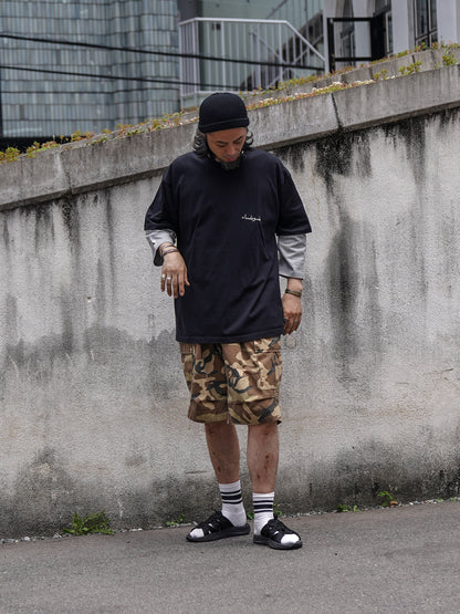 FADED BDU CAMO SHORTS / Woodland