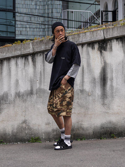 FADED BDU CAMO SHORTS / Woodland