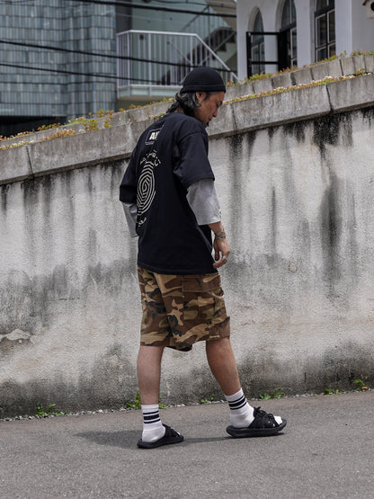 FADED BDU CAMO SHORTS / Woodland