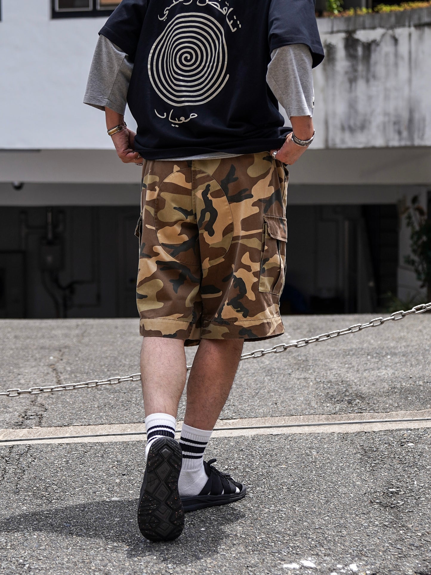 FADED BDU CAMO SHORTS / Woodland