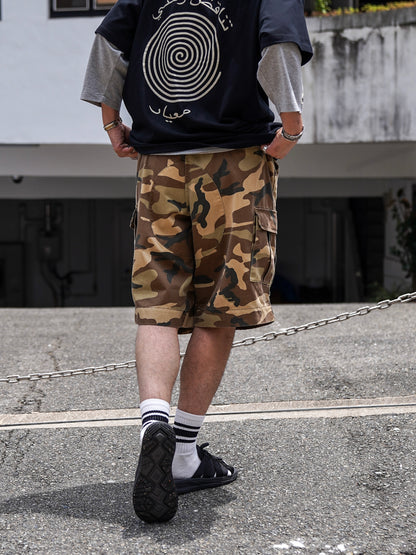 FADED BDU CAMO SHORTS / Woodland