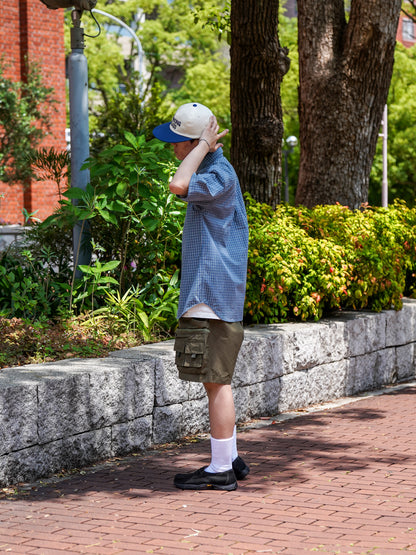 S/S CHECK SHIRTS / Blue