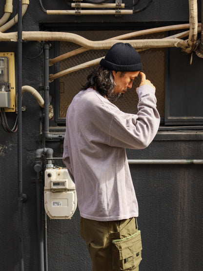 PIGMENT THERMAL HENLEY NECK L/S T-SHIRTS / Dusty Gray