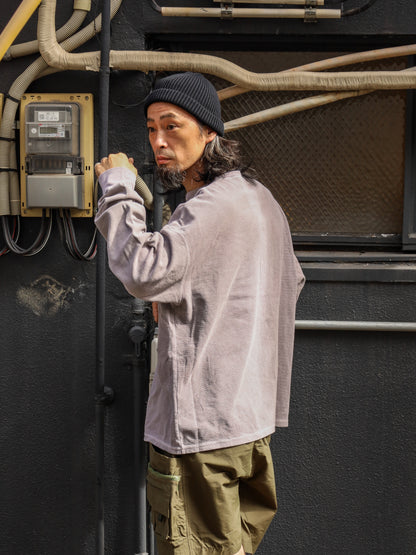 PIGMENT THERMAL HENLEY NECK L/S T-SHIRTS / Dusty Gray