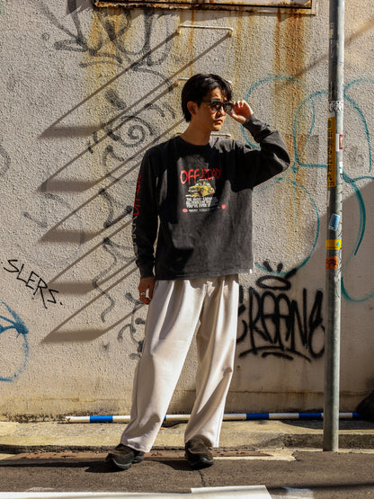 "OFF ROAD" WELL WORN L/S TEE / Black