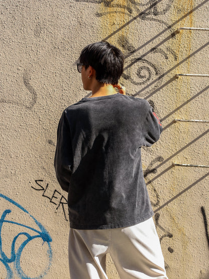 "OFF ROAD" WELL WORN L/S TEE / Black