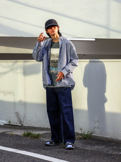 "ELEVATED" WELL WORN L/S Tee / Desert Navy
