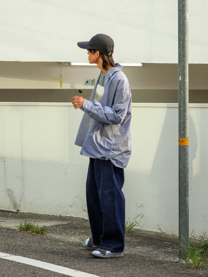 「備中」12.5oz セルヴィッチ 赤耳デニム 5ポケ アジャスターワイドパンツ / Dk.Indigo
