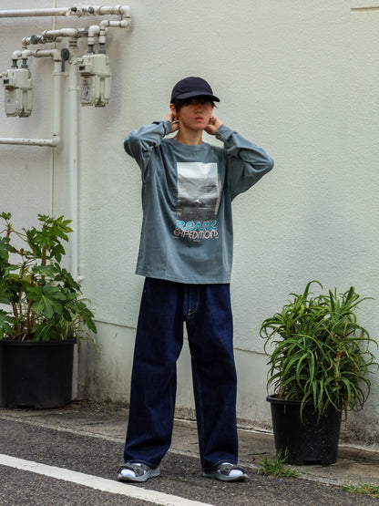 "ELEVATED" WELL WORN L/S Tee / Desert Navy