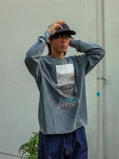 "ELEVATED" WELL WORN L/S Tee / Desert Navy