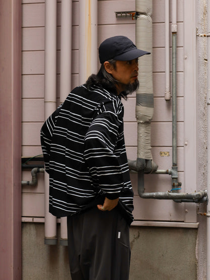 SUPER BIG LS TEE (MULTI STRIPE) / Black