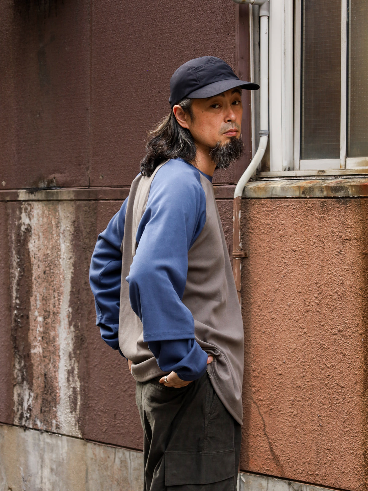 RAGLAN LAYERED LONG TEE / Limited color