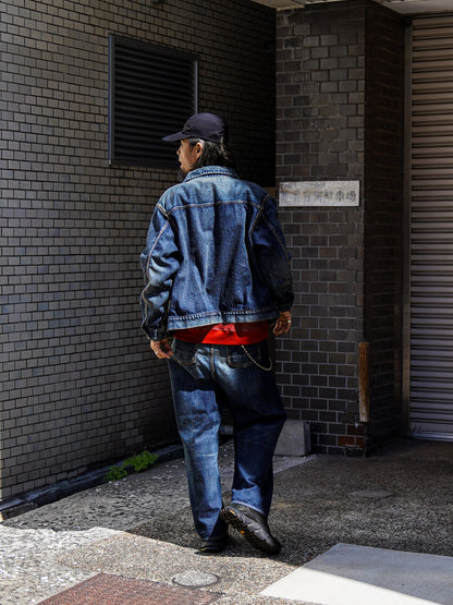 DAMAGED DENIM JACKET / Dark Indigo