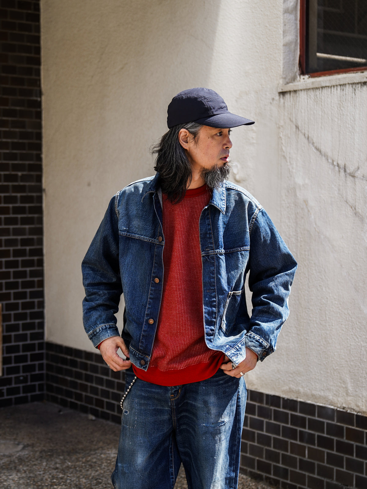 DAMAGED DENIM JACKET / Dark Indigo