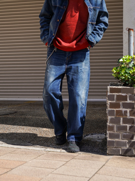 REMAKED WIDE 5P DENIM PANTS / Dark Indigo
