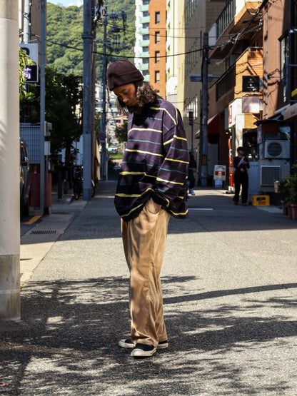 TWO TUCK WIDE PANTS (CORDUROY) / Beige