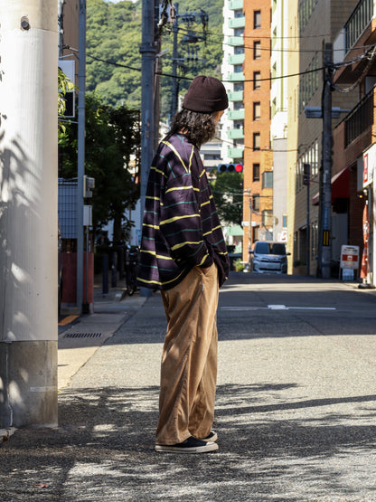 TWO TUCK WIDE PANTS (CORDUROY) / Beige