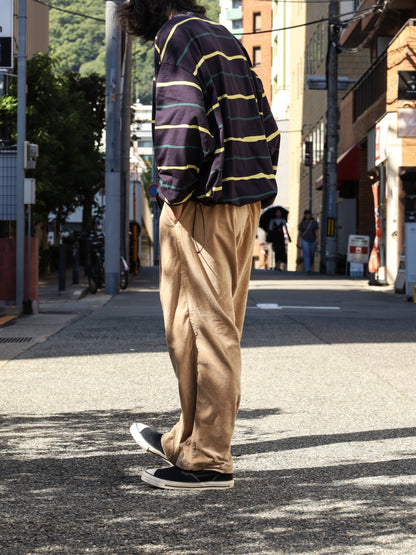 TWO TUCK WIDE PANTS (CORDUROY) / Beige
