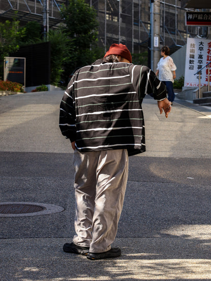 SUPER BIG STRIPE LS TEE / Black