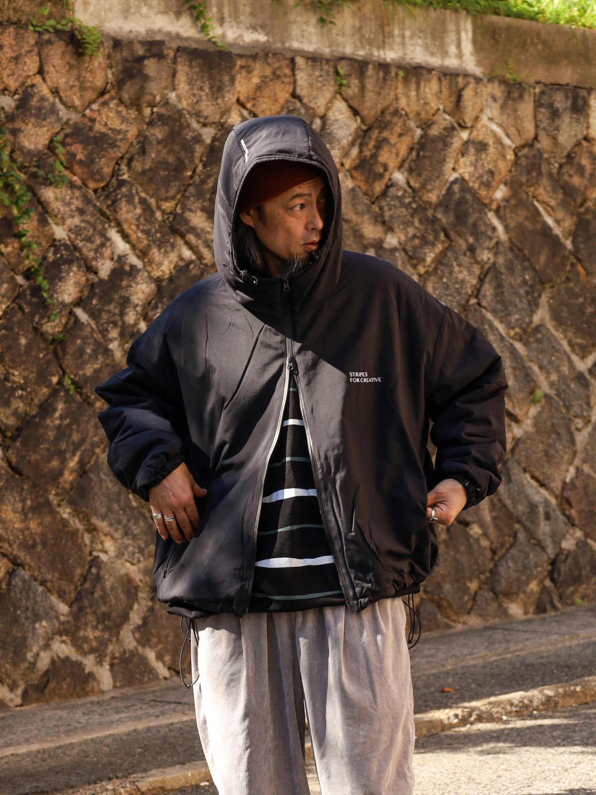 PADDED HOODY / Black