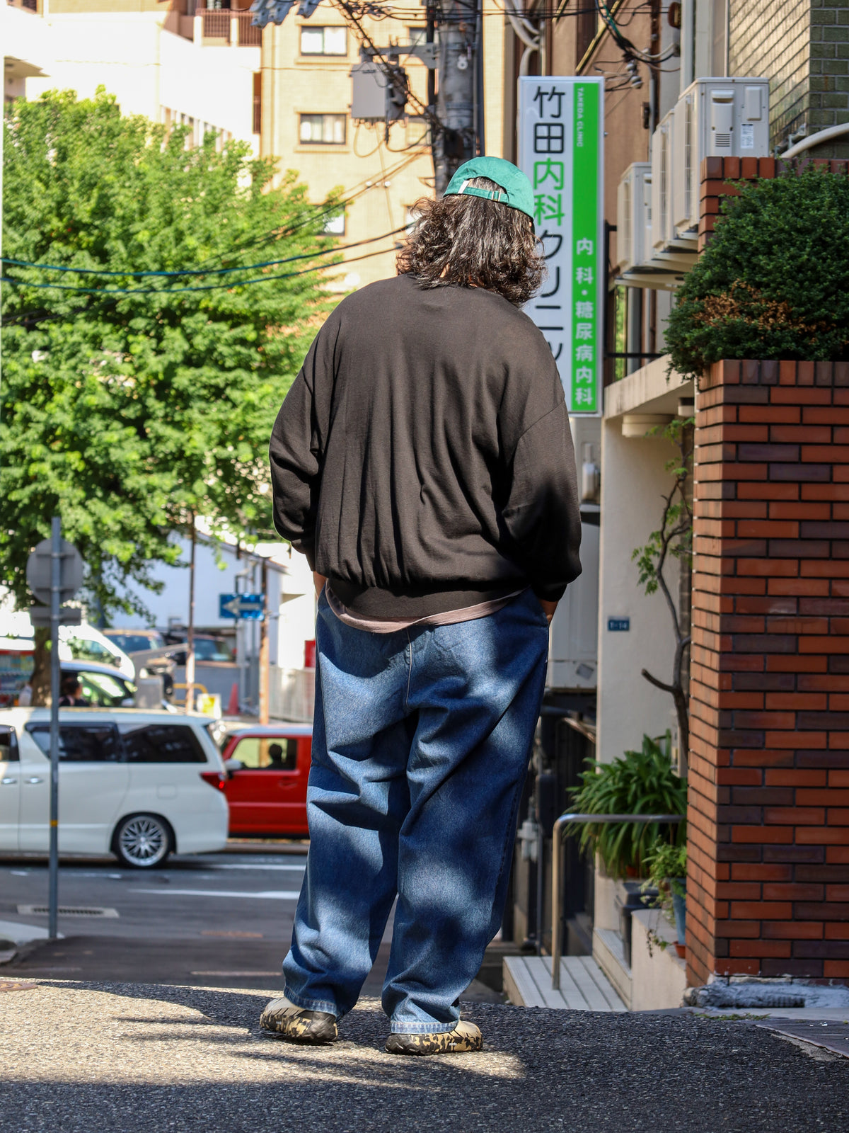 TWO TUCK WIDE PANTS (DENIM) / Blue