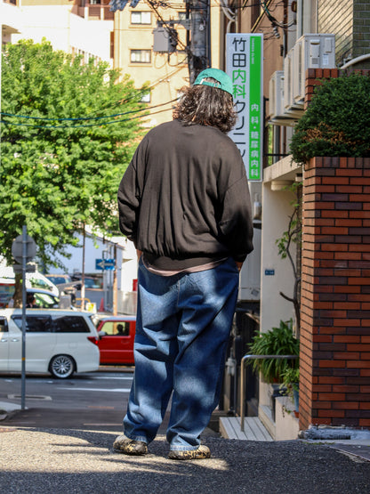 TWO TUCK WIDE PANTS (DENIM) / Blue