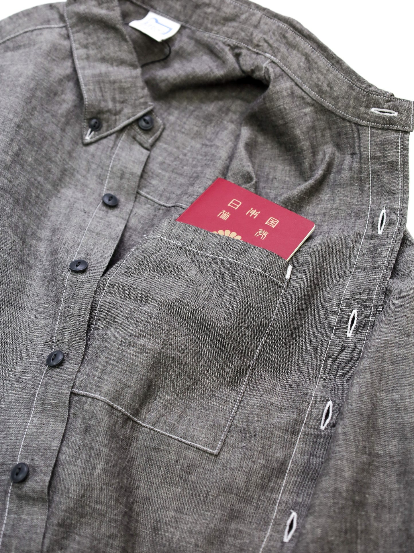 ”OWN WAY” B.D SHIRTS 改 (CHAMBRAY) / Smokey black