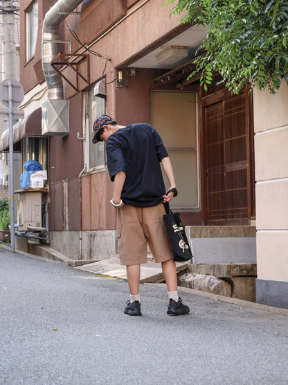 LINEN CARGO 3/4 / Camel