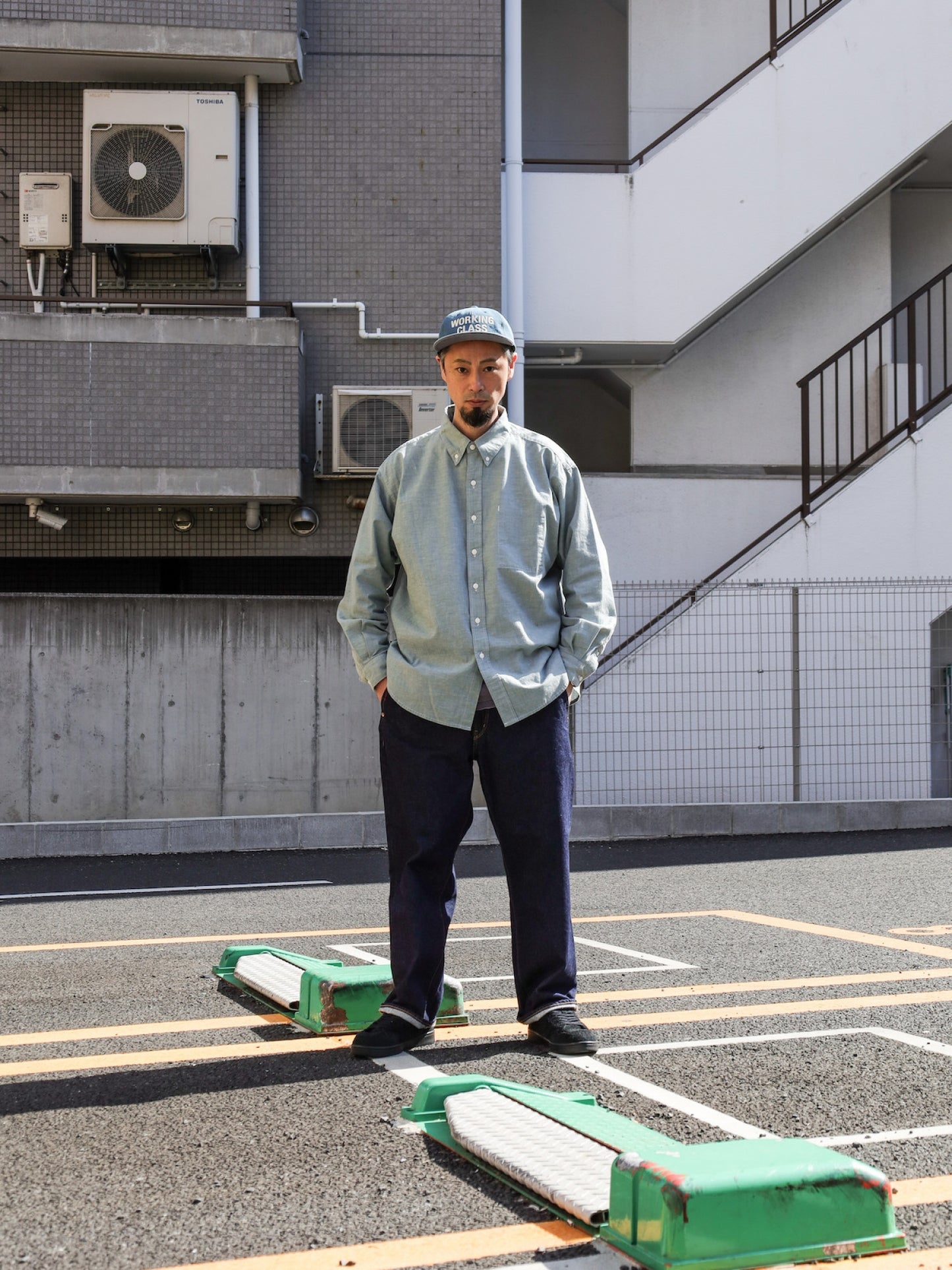 ”OWN WAY” B.D SHIRTS 改 (CHAMBRAY) / Smokey blue