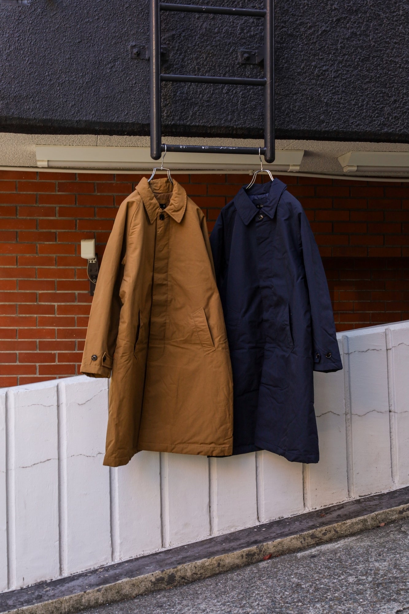 60/40クロス Sorona®Dupont 中綿 ステンカラーコート / UK. Navy